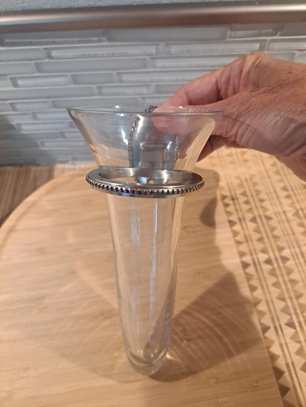 Pottery Barn Bud Glass Vase Wall Sconce NEW